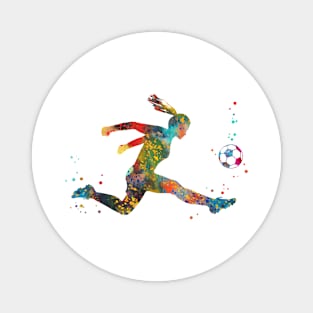 Girl Soccer Player Magnet